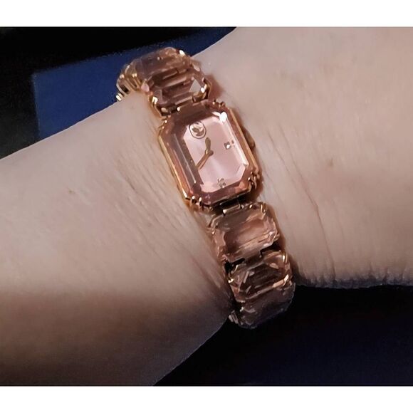 NIB~SWAROVSKI Millenia Pink Ice Octagon Watch~Rose Gold Tone Finish~$520 Retail main image 5